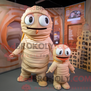 Peach Mummy-mascottekostuum...