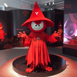 Red Witch S Hat mascot...