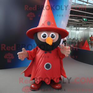 Red Witch S Hat mascot...