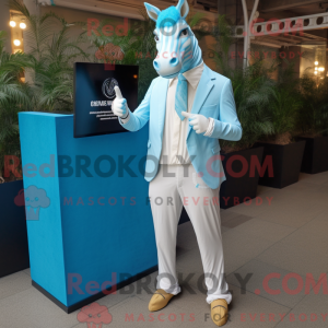 Sky Blue Quagga maskot...