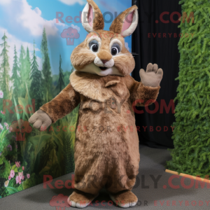 Brown Wild Rabbit mascot...