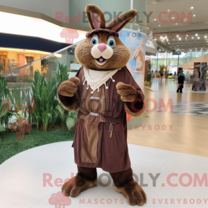 Brown Wild Rabbit mascot...