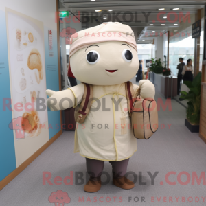 Beige Dim Sum maskot...