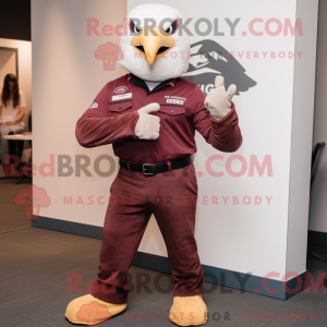 Maroon Bald Eagle maskot...