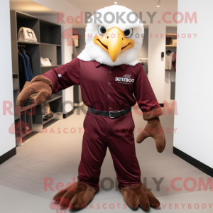 Maroon Bald Eagle maskot...