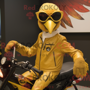 Gold Archeopteryx mascot...