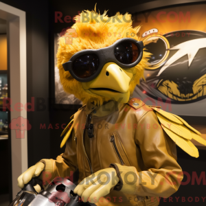 Guld Archeopteryx maskot...