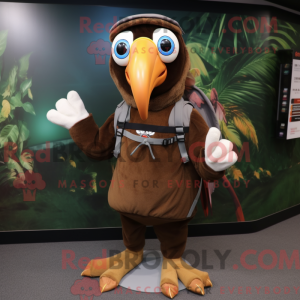 Brown Toucan mascot costume...