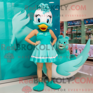 Teal Swans maskotdraktfigur...