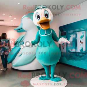 Teal Swans mascot costume...