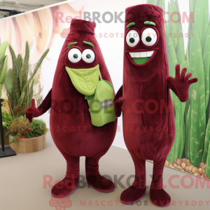 Maroon Asparges maskot...