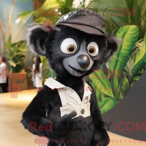 Black Lemur mascottekostuum...