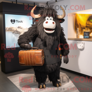 Black Yak mascot costume...