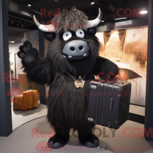 Black Yak mascot costume...