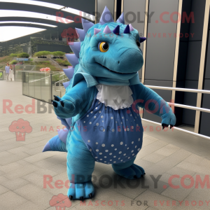 Blue Ankylosaurus mascot...