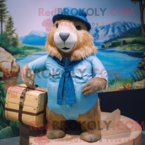 Blue Capybara mascot...