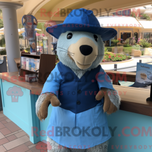 Blue Capybara mascot...