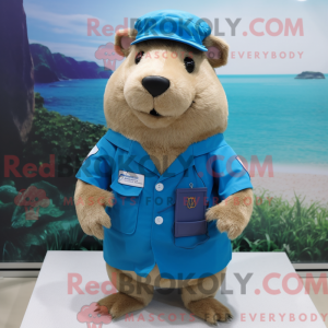 Blue Capybara mascot...