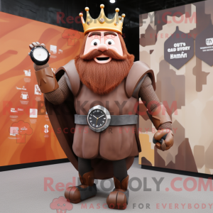 Brown King mascot costume...