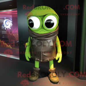 Lime Green Cyclops mascot...