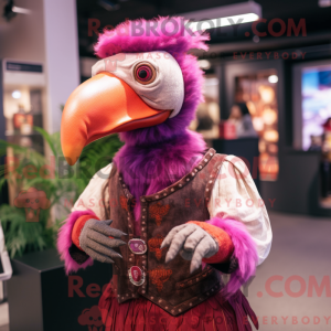 Magenta Dodo Bird mascot...