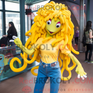 Yellow Medusa mascot...