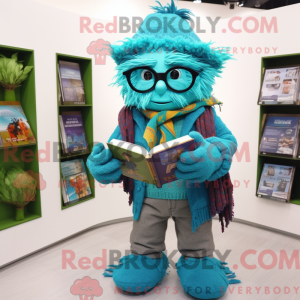 Turquoise Scarecrow mascot...