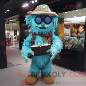 Turquoise Scarecrow mascot...