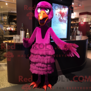 Magenta Dodo Bird maskot...