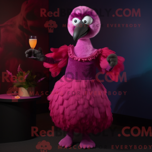 Magenta Dodo Bird maskot...