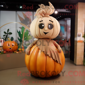 Tan Pumpkin-mascottekostuum...