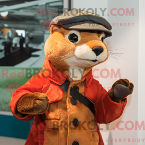 Rust Weasel maskot kostume...