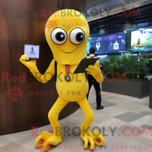 Yellow Octopus mascot...