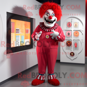 Red Evil Clown mascot...