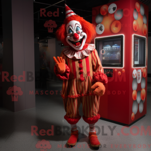 Red Evil Clown mascot...