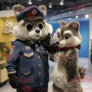 Navy Waschbär Maskottchen...