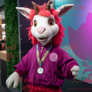 Magenta geit maskot drakt...