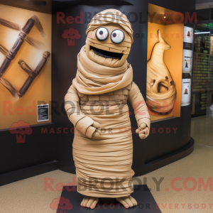 Tan Mummy-mascottekostuum...