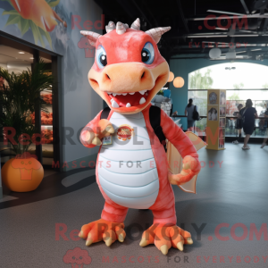 Peach Dragon mascot costume...
