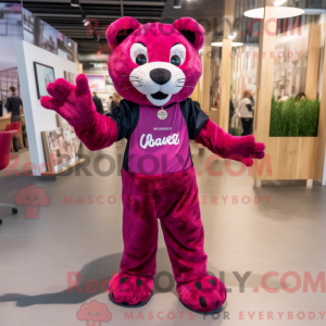 Magenta Panther mascot...