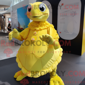 Lemon Yellow Turtle mascot...