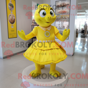 Lemon Yellow Turtle mascot...