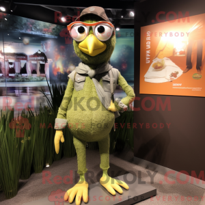 Olive Hens maskot kostume...