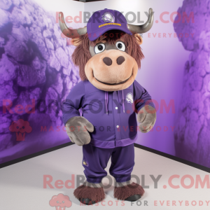 Purple Buffalo mascot...