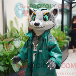 Groen Civet-mascottekostuum...