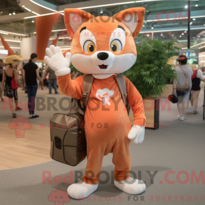 Peach Fox-maskotdraktfigur...