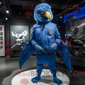 Blue Crow-mascottekostuum...