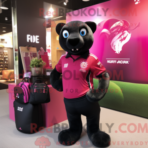 Magenta Panther mascot...