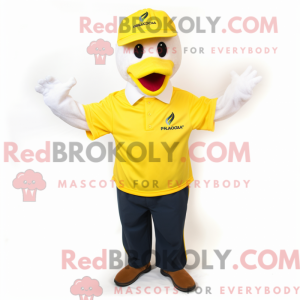 Yellow Swan mascot costume...