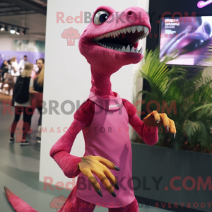 Magenta Coelophysis maskot...